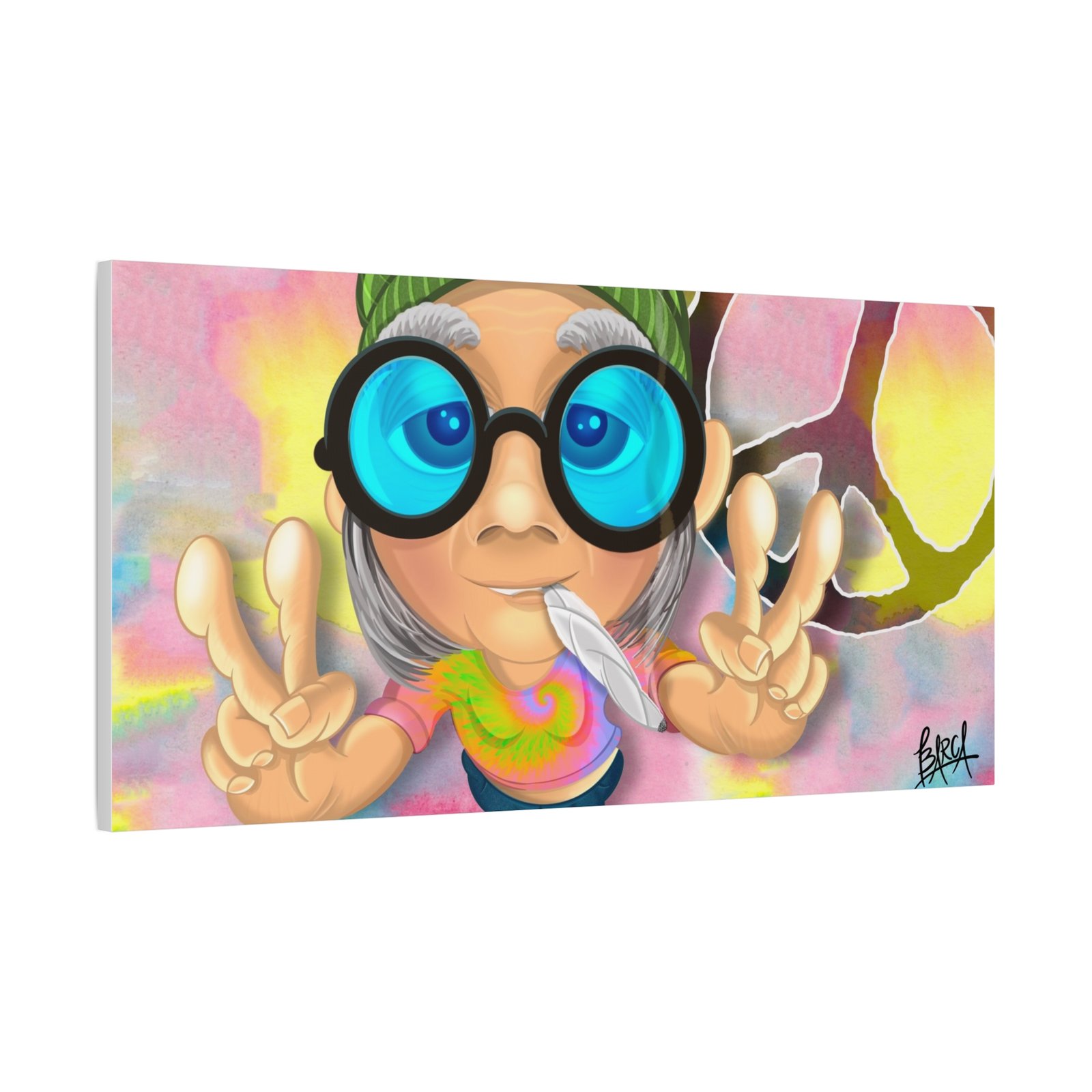 Other Art Portrait - Peace Vibes Canvas Art, Retro Wall Decor, Gift for Hippie Lovers, Boho Home Decor, Colorful Chill Room Art - Image 58