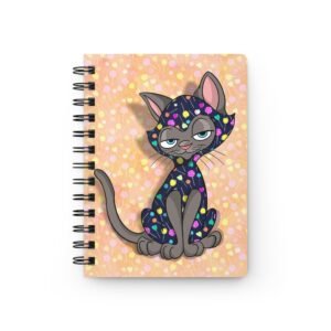 Sassy Cat Art - Lollypop Sassy Cat Spiral Bound Journal, Cute Cat Notebook, Flower Pattern Journal, Unique Gift for Cat Lovers, Creative Writing Journal, [...]