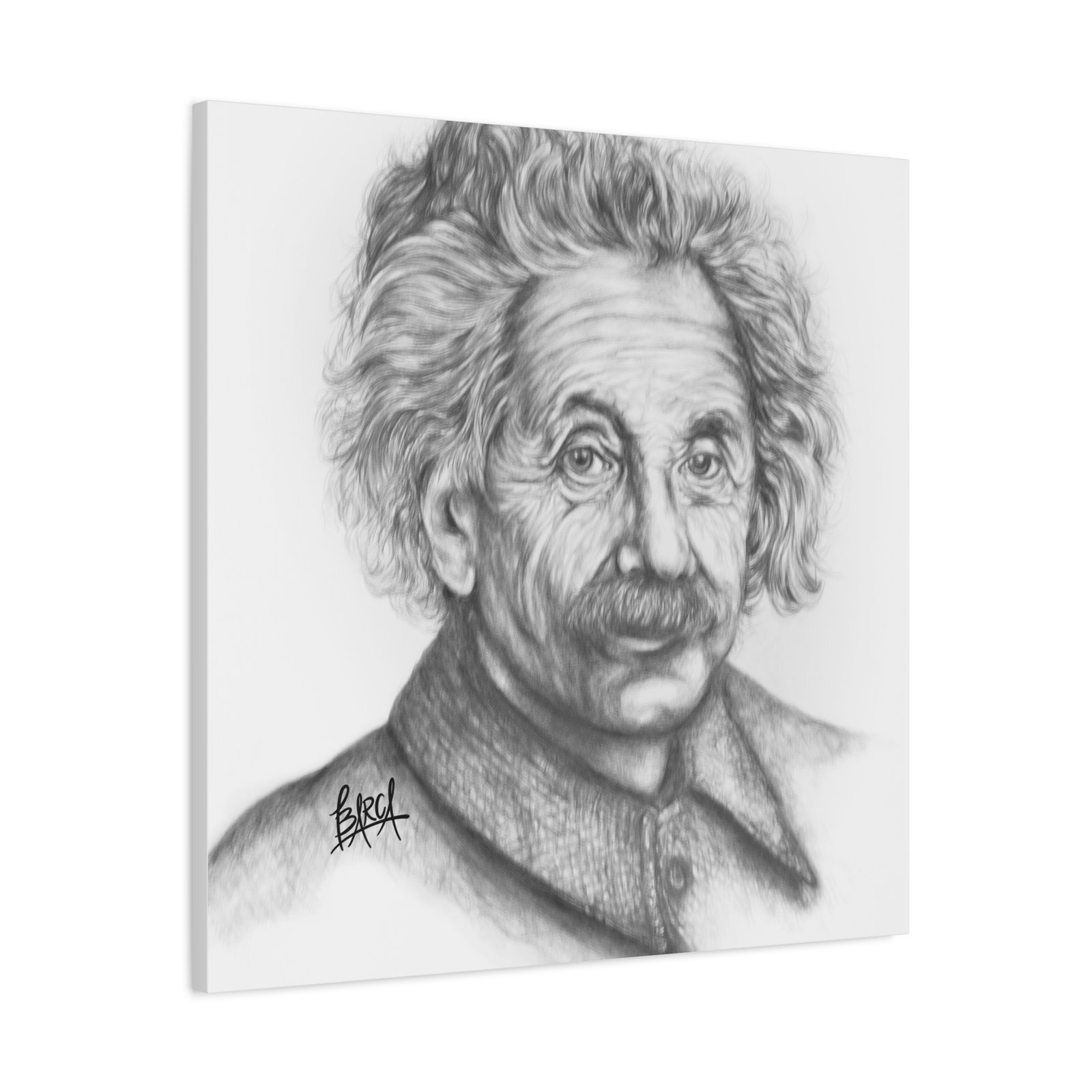 Graphite Pencil Sketch - Stylish Matte Canvas Print, Einstein Art Decor, Wall Art, Office Decor, Educational Gift, Art Lover Gift - Image 90