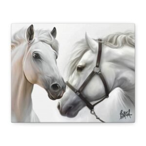 Animal Art Canvas - Beautiful Horse Canvas Art, Equestrian Home Decor, Gift for Horse Lovers, Wall Art for Animal Enthusiasts, Rustic Farmhouse Decor