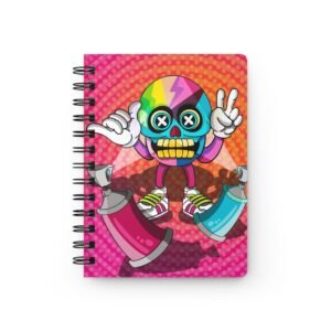 Other Art - Vibrant Pop Art Graffiti Skull Art Spiral Bound Journal | Unique Gift for Creatives | Art Therapy, Journaling, Sketching, Doodle, Crafts