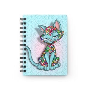 Sassy Cat Art - Colorful Like Ike Sassy Cat Spiral Bound Journal - Cute Cat Notebook, Gift for Cat Lovers, Art Journal, Creative Writing, School Supplies