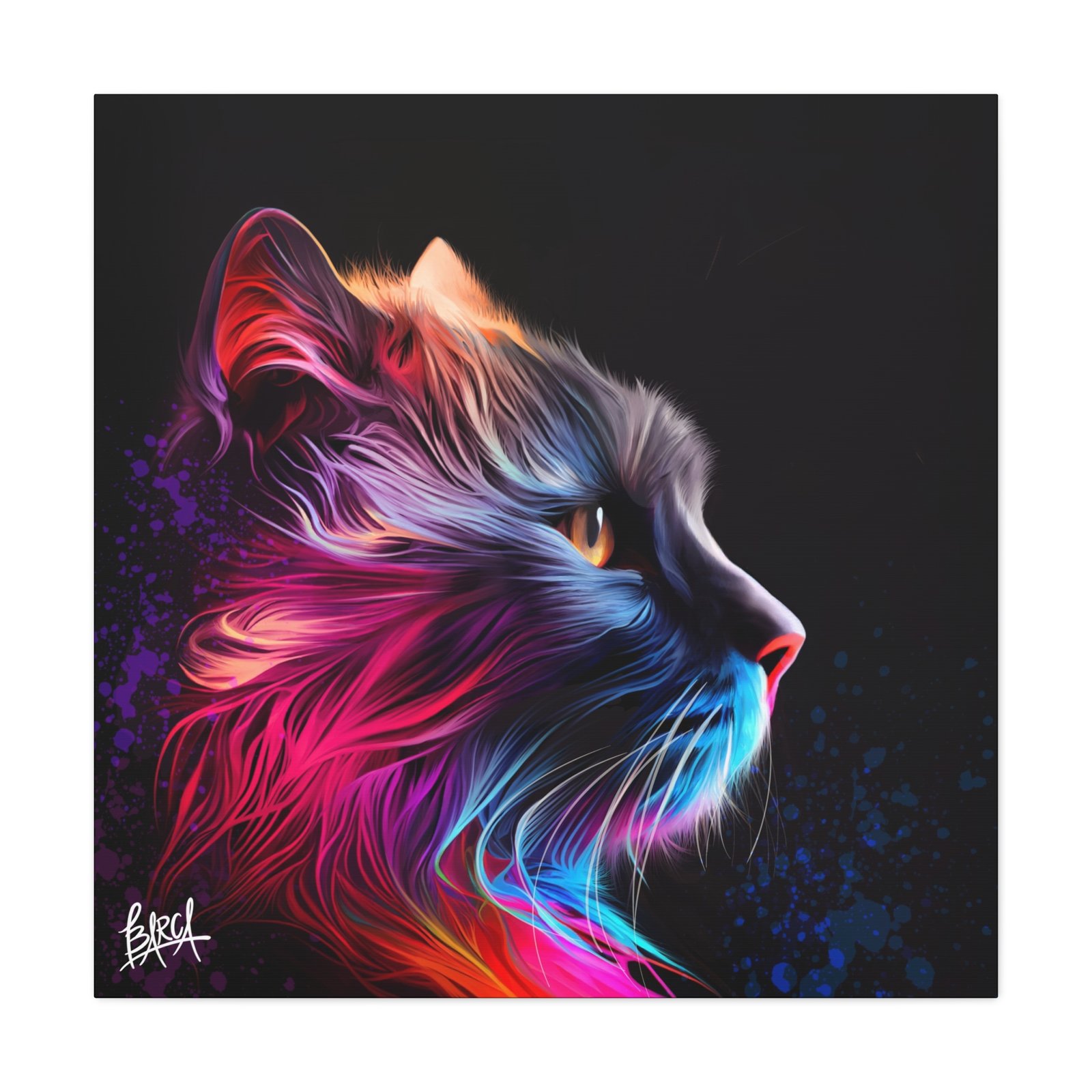 Animal Art Canvas - Vibrant Cat Wall Art Canvas, Colorful Pet Decor, Home Decoration, Gift for Cat Lovers, Feline Art Print, Animal Lover Gift - Image 37