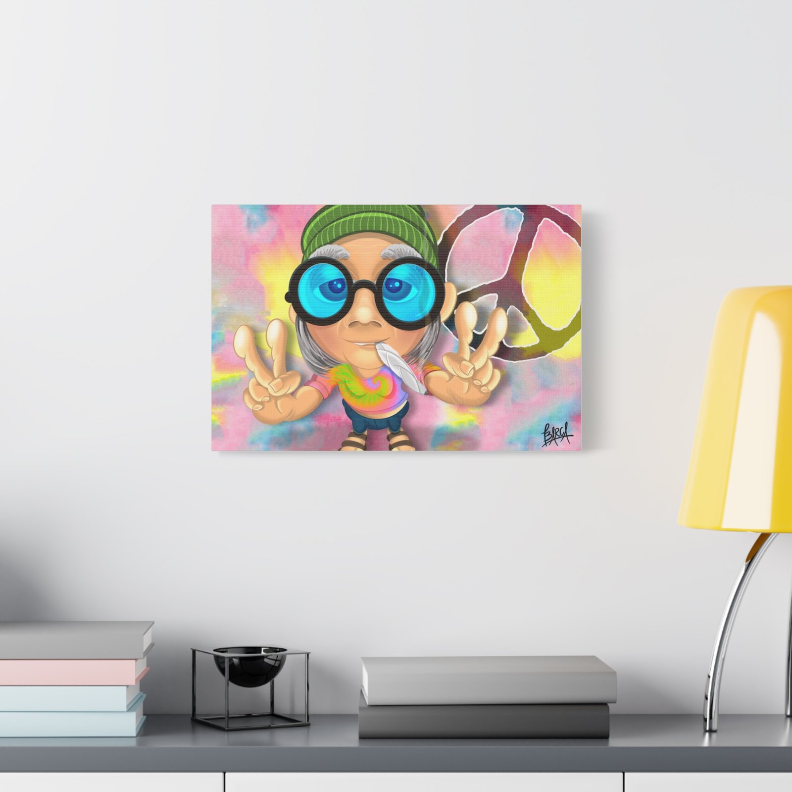 Other Art Portrait - Peace Vibes Canvas Art, Retro Wall Decor, Gift for Hippie Lovers, Boho Home Decor, Colorful Chill Room Art - Image 19
