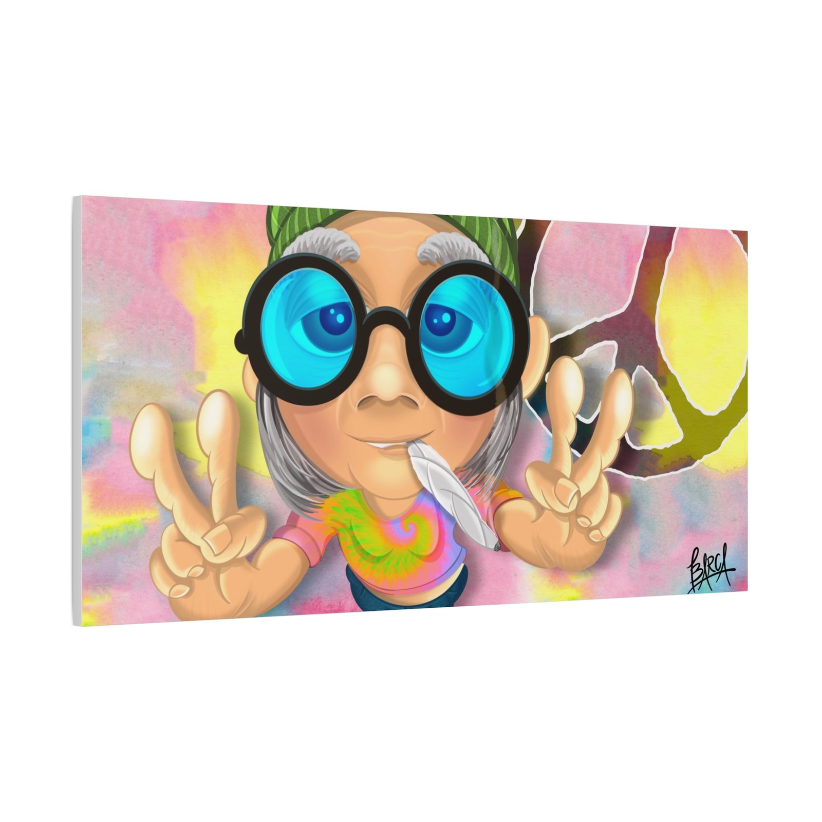 Other Art Portrait - Peace Vibes Canvas Art, Retro Wall Decor, Gift for Hippie Lovers, Boho Home Decor, Colorful Chill Room Art - Image 66