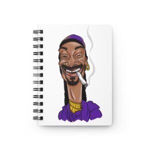 Others Cartoon Art - Snoop Dogg Inspired Spiral Bound Journal | Purple Vibes, Hip Hop Fan Stationery, Creative Writing Notebook, Gift for Artists
