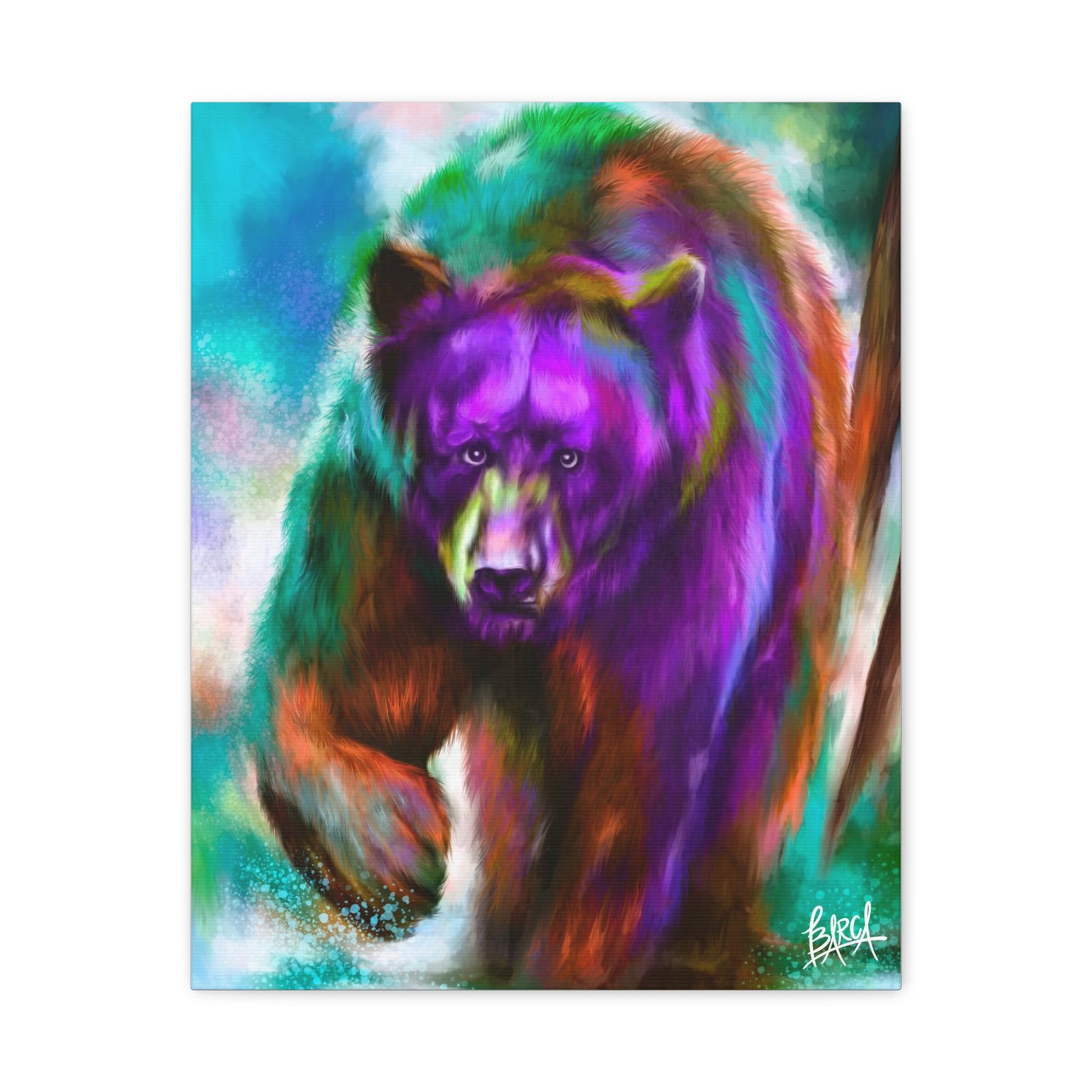 Animal Art Canvas - Portrait Vibrant Bear Canvas Art, Colorful Wall Decor, Animal Lover Gift, Colorful Home Decor, Wildlife Artwork, Unique Art Piece - Image 17