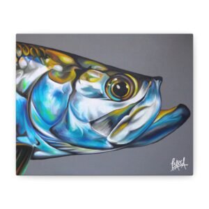 Animal Art Canvas - Vibrant Fish Art Canvas, Tarpan Fish Decorative Wall Art, Ocean Lover Gift, Gallery Wrapped Canvas, Unique Home Décor, Nautical Wall Art