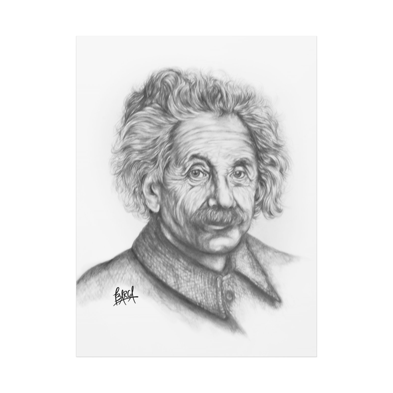 Graphite Pencil Sketch - Stylish Matte Canvas Print, Einstein Art Decor, Wall Art, Office Decor, Educational Gift, Art Lover Gift - Image 53