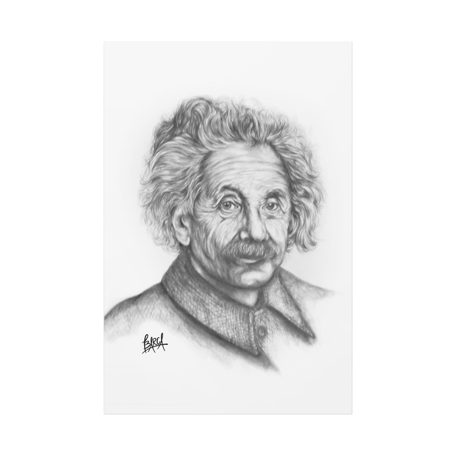 Graphite Pencil Sketch - Stylish Matte Canvas Print, Einstein Art Decor, Wall Art, Office Decor, Educational Gift, Art Lover Gift - Image 57