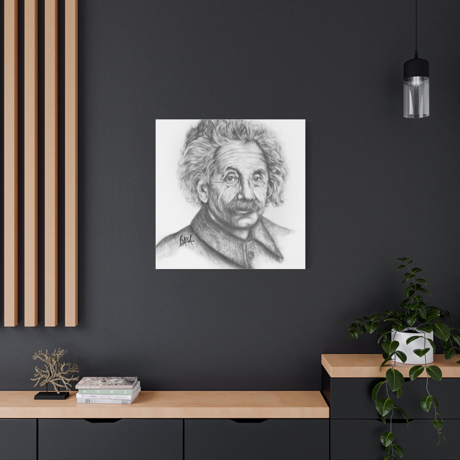 Graphite Pencil Sketch - Stylish Matte Canvas Print, Einstein Art Decor, Wall Art, Office Decor, Educational Gift, Art Lover Gift - Image 92