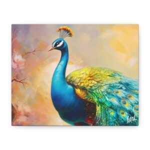 Animal Art Canvas - Colorful Peacock Canvas Art, Stunning Wall Decor for Living Room, Bedroom, or Office, Perfect Gift for Nature Lovers, Home Aesthetics