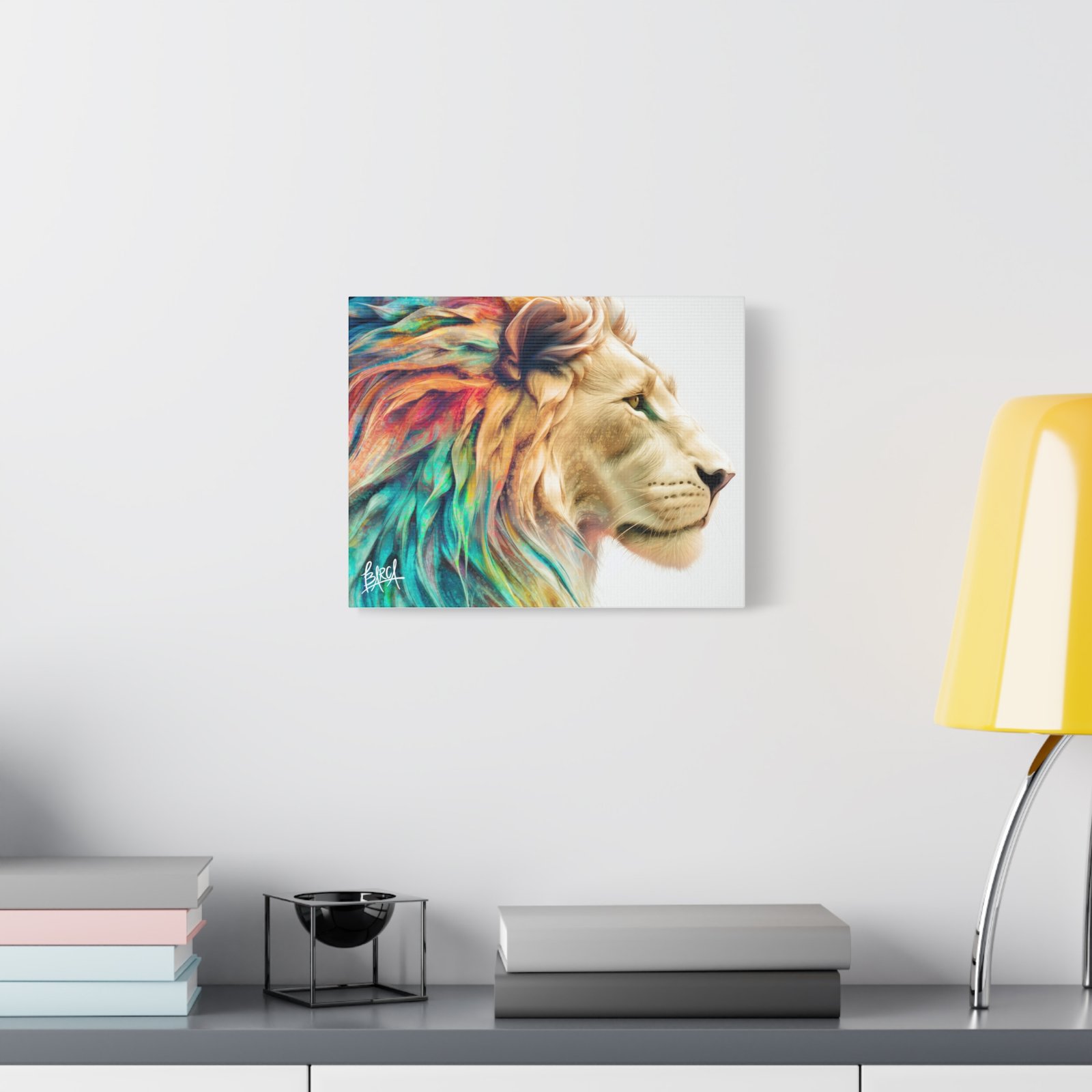 Animal Art Canvas - Vibrant Lion Canvas Wall Art, Colorful Stretched Canvas, Home Decor, Animal Art, Gift for Animal Lovers, Living Room Decoration - Image 11