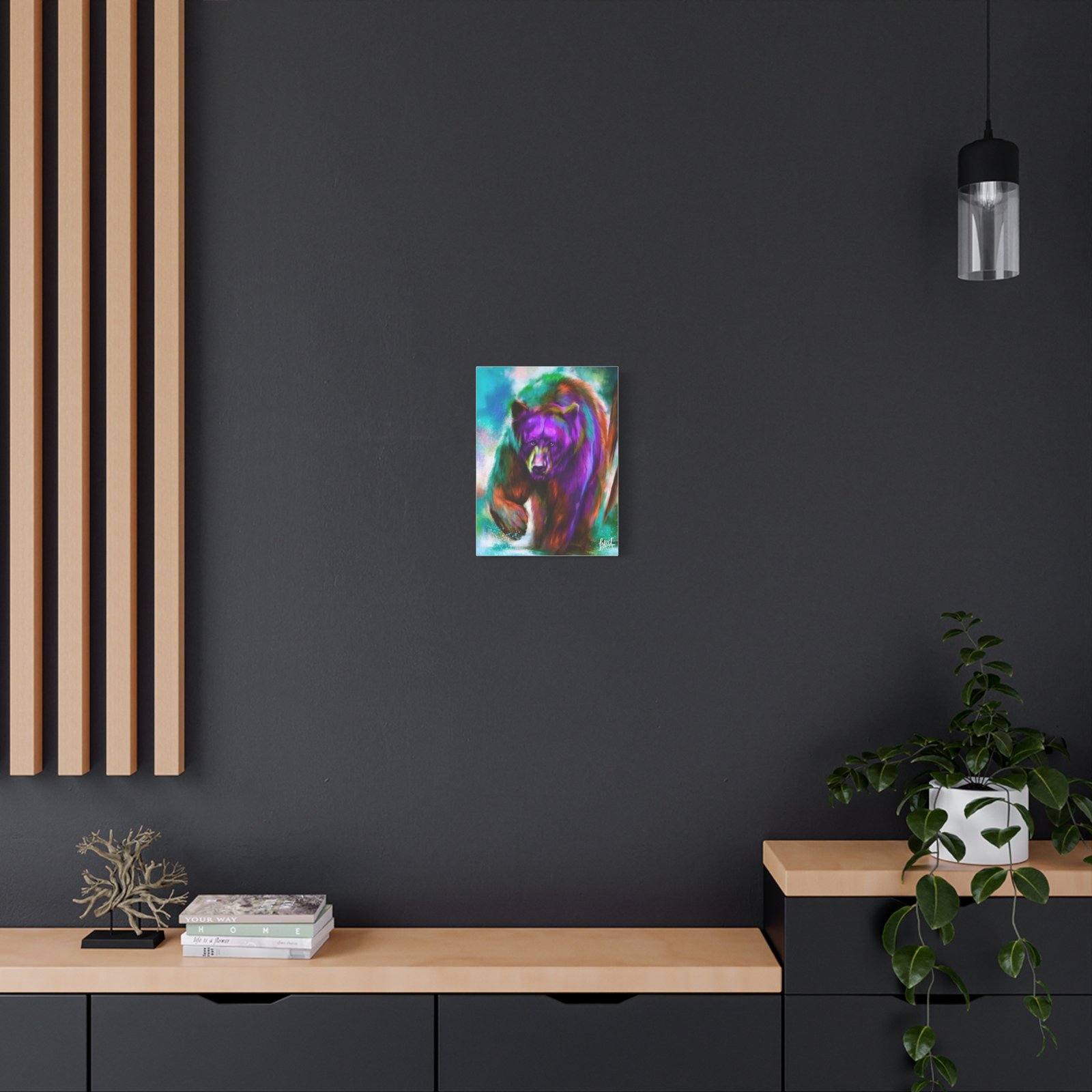 Animal Art Canvas - Portrait Vibrant Bear Canvas Art, Colorful Wall Decor, Animal Lover Gift, Colorful Home Decor, Wildlife Artwork, Unique Art Piece - Image 12