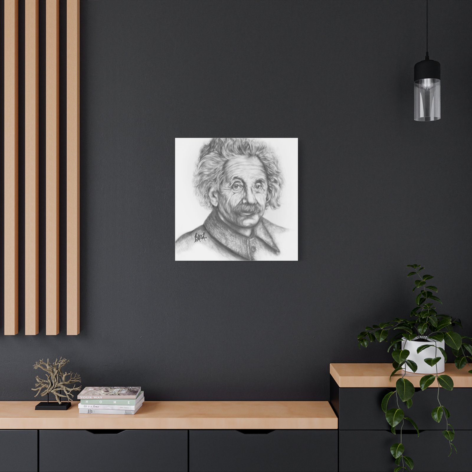 Graphite Pencil Sketch - Stylish Matte Canvas Print, Einstein Art Decor, Wall Art, Office Decor, Educational Gift, Art Lover Gift - Image 88