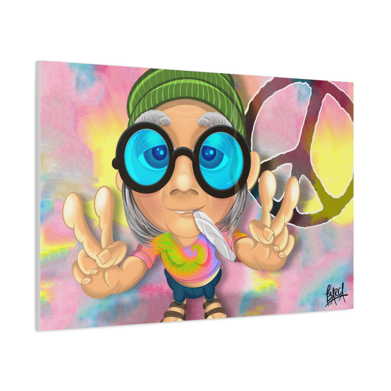 Other Art Portrait - Peace Vibes Canvas Art, Retro Wall Decor, Gift for Hippie Lovers, Boho Home Decor, Colorful Chill Room Art - Image 70