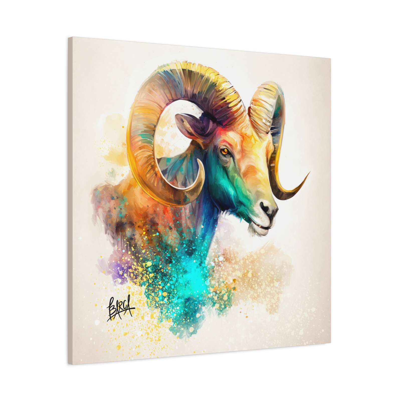 Animal Art - Aries Colorful Ram Canvas Art, Animal Wall Decor, Unique Home Decoration, Gift for Art Lovers, Goat Decor - Image 38
