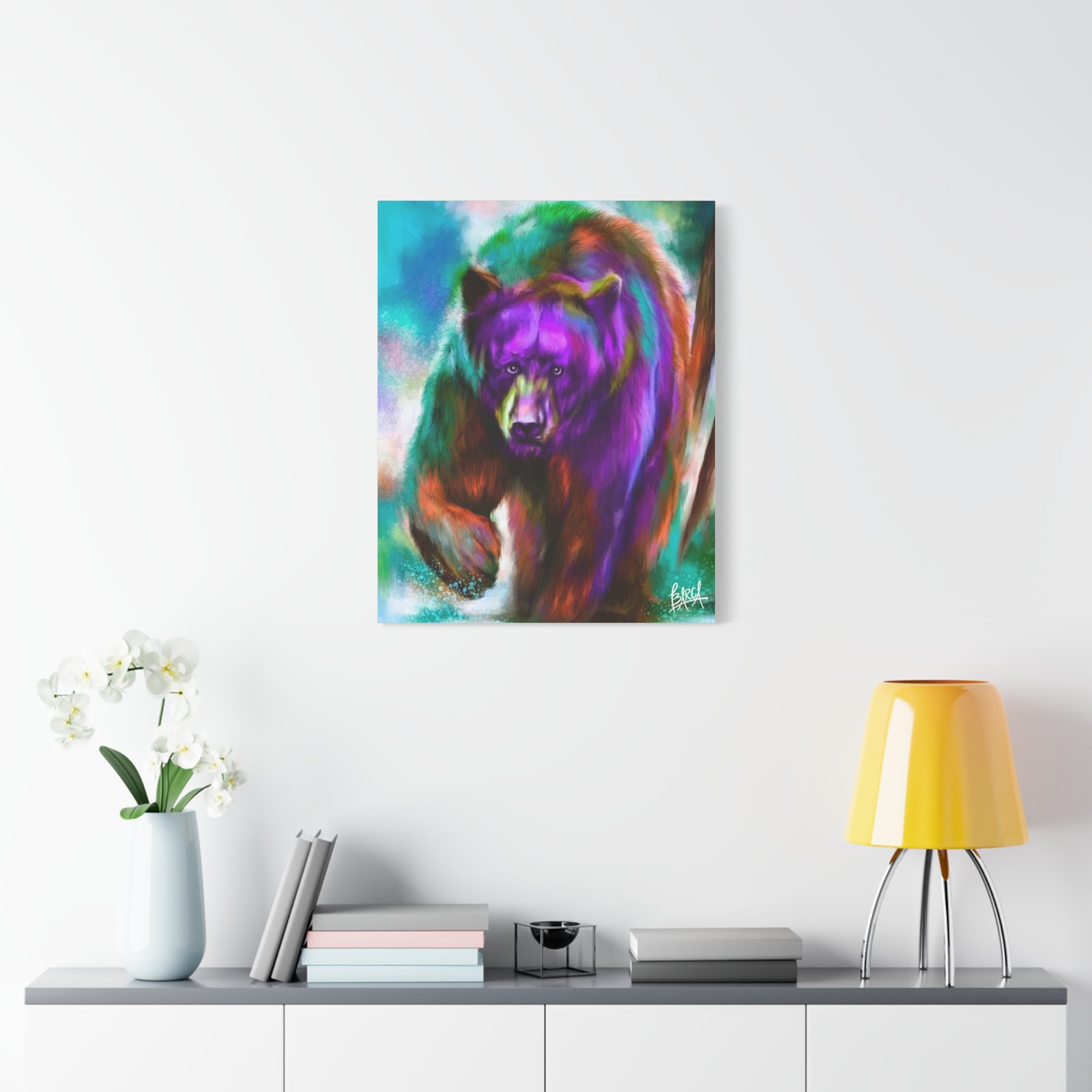 Animal Art Canvas - Portrait Vibrant Bear Canvas Art, Colorful Wall Decor, Animal Lover Gift, Colorful Home Decor, Wildlife Artwork, Unique Art Piece - Image 39