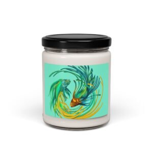 Candles - Aquatic Serenity Scented Soy Candle, 9oz, Colorful Home Decor, Relaxation Gift, Eco-Friendly Candle, Beach Vibes, Housewarming Gift