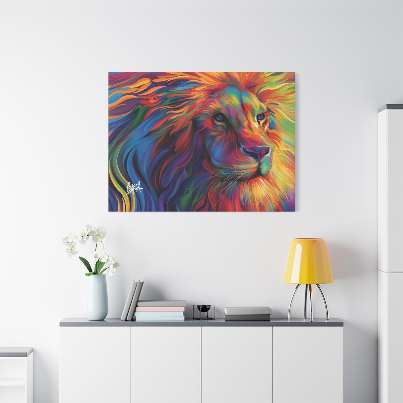 Animal Art Canvas - Vibrant Lion Canvas Art, Colorful Wall Decor, Animal Lover Gift, Bold Home Decoration, African Wildlife Art, Unique Art Piece - Image 75