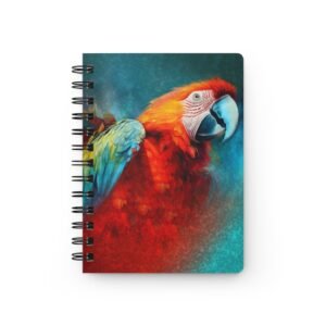 Animal Art Bird - vibrant Parrot Journal, Artistic Notebook, Travel Diary, Gift for Bird Lovers, Daily Planner, Eco-Friendly Journal