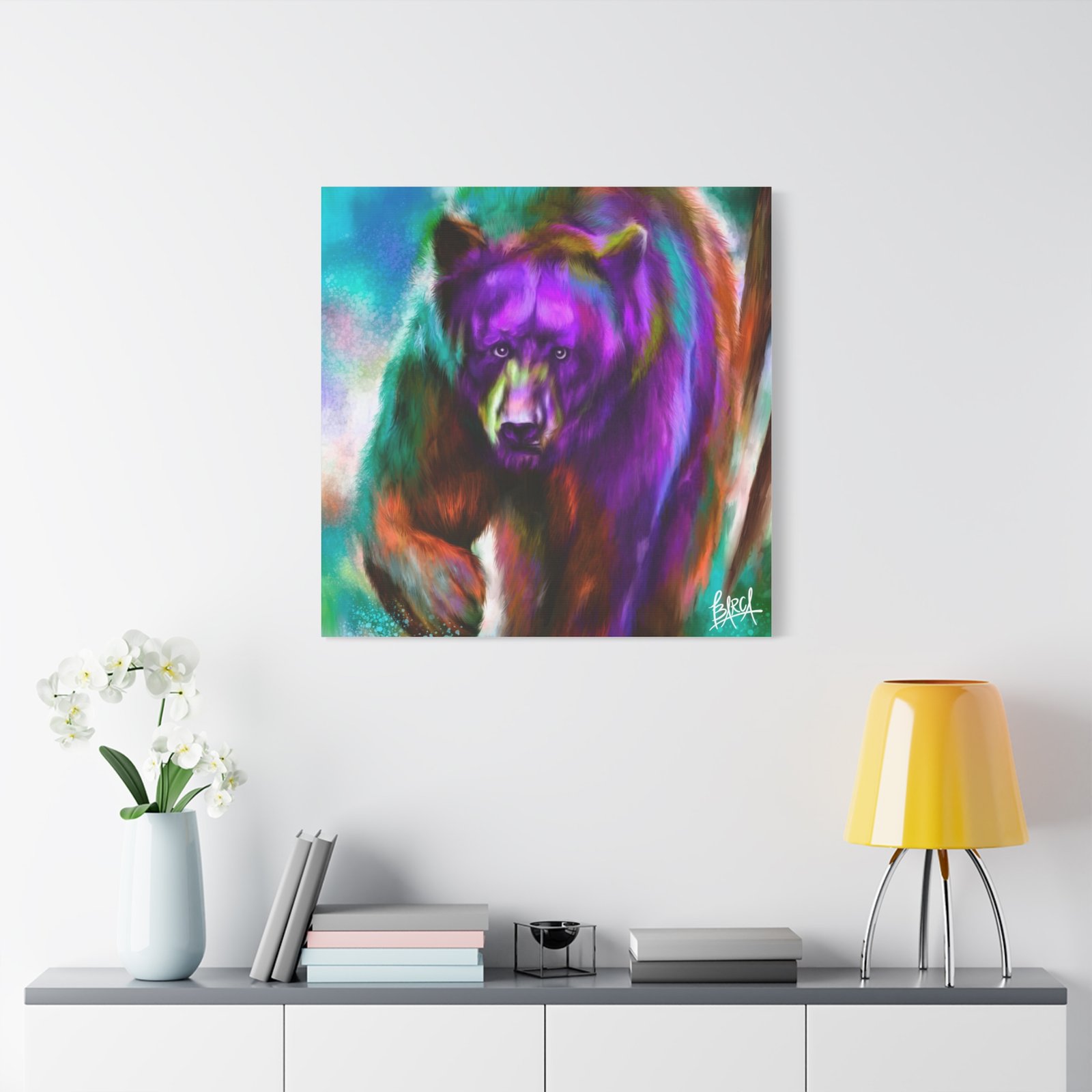Animal Art Canvas - Portrait Vibrant Bear Canvas Art, Colorful Wall Decor, Animal Lover Gift, Colorful Home Decor, Wildlife Artwork, Unique Art Piece - Image 99