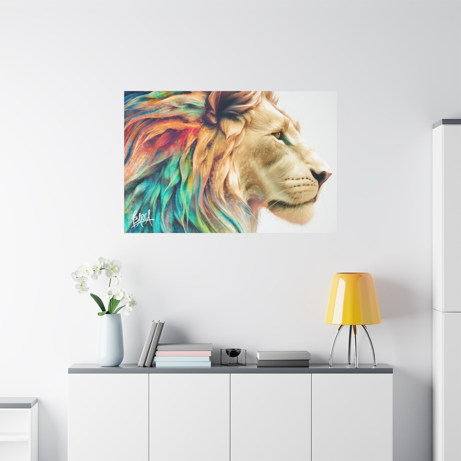 Animal Art Canvas - Vibrant Lion Canvas Wall Art, Colorful Stretched Canvas, Home Decor, Animal Art, Gift for Animal Lovers, Living Room Decoration - Image 51