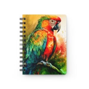 Animal Art Bird - Macaw Parrot Painting Spiral Bound Journal