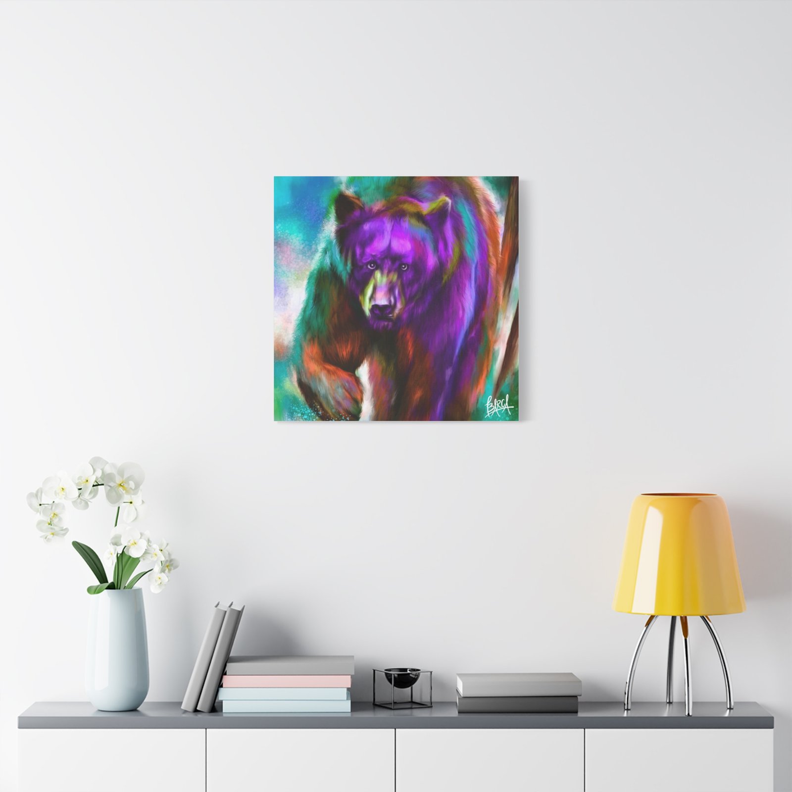 Animal Art Canvas - Portrait Vibrant Bear Canvas Art, Colorful Wall Decor, Animal Lover Gift, Colorful Home Decor, Wildlife Artwork, Unique Art Piece - Image 91