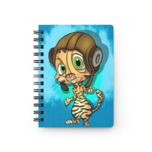 Cat-Tastic Art - Aviator Pilot Cat-Themed Spiral Bound Journal, Cute Notebook for Kids, Gifts for Animal Lovers, School Supplies, Creative Writing
