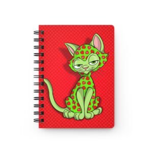Sassy Cat Art - Strawberry Sassy Cat Spiral Bound Journal - Perfect for Note-taking, Journaling, Sketch-noting, Gift for Cat Lovers, Creative Writing