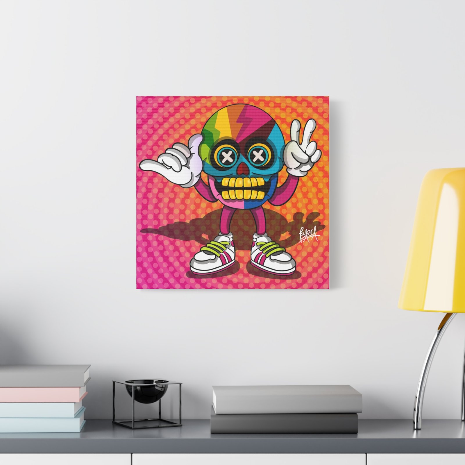 Other Art Portrait - Colorful Skull Canvas Art Print, Psychedelic Wall Decor, Unique Gift for Art Lovers, Vibrant Home Decor, Fun Room Accent - Image 59