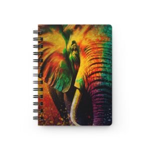 Animal Art Elephant - Vibrant Colorful Elephant Spiral Bound Journal | Travel Diary, Art Sketchbook, Gift for Wildlife Lovers, Creative Writing Notebook, [...]