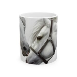 Beautiful Equine Ceramic Mug - Perfect Gift for Horse Lovers, Coffee and Tea Lovers, Equestrian Home Decor, Unique Horse Artwork
