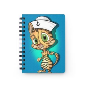 Cat-Tastic Art - Nautical US Navy Cat Journal | Cute Spiral Bound Notebook for Kids, Gift for Animal Lovers, School Supplies, Creative Writing, Sketching
