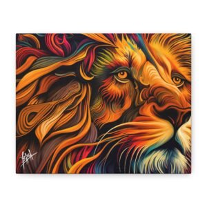 Animal Art Canvas - Vibrant Lion Canvas Art | Colorful Wall Decor, Animal Lover Gift, Living Room Accent, Nature Inspired Decoration, Unique Home Art
