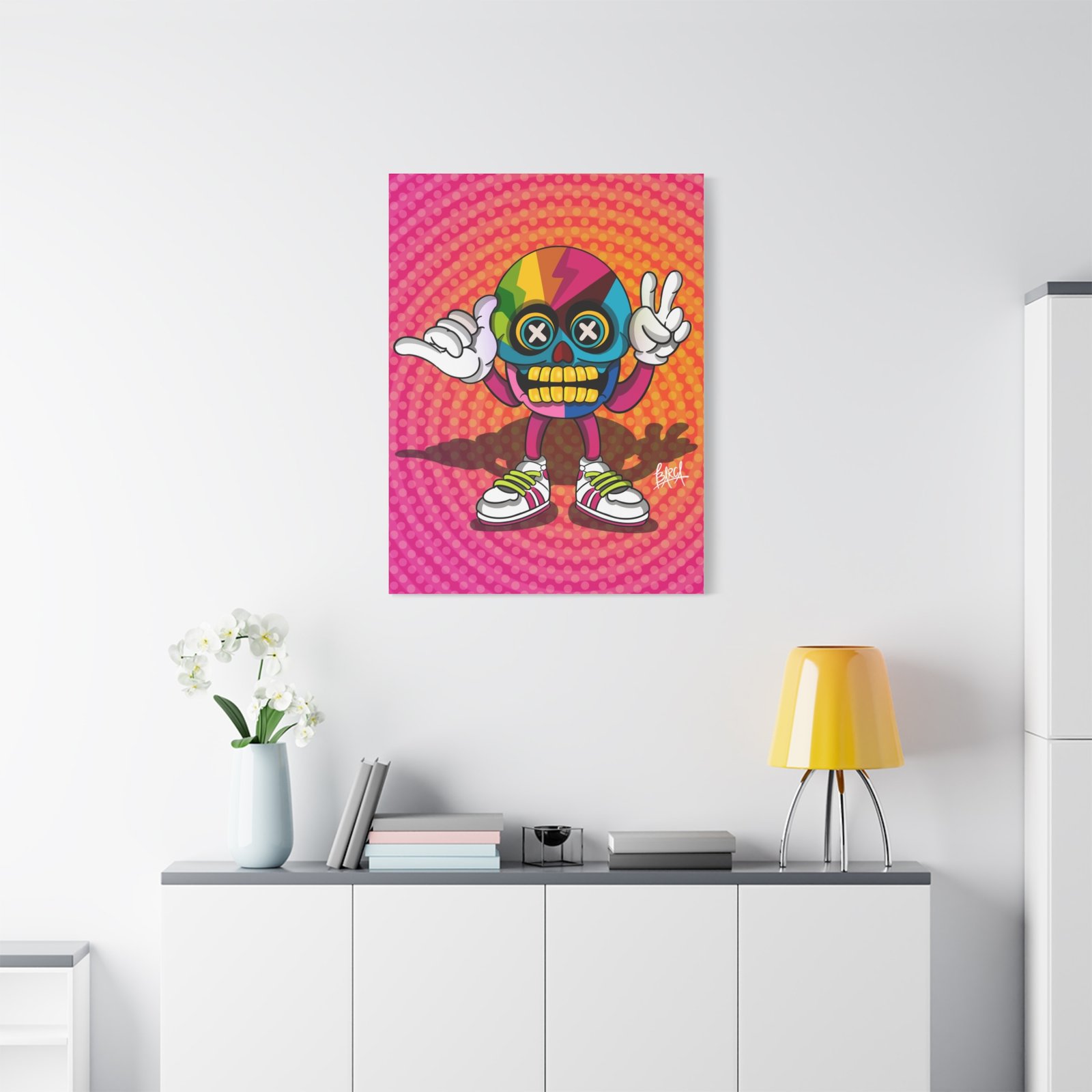 Other Art Portrait - Colorful Skull Canvas Art Print, Psychedelic Wall Decor, Unique Gift for Art Lovers, Vibrant Home Decor, Fun Room Accent - Image 35