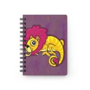 Chamo Pop Art - Lion Vibrant Spiral Bound Journal with Playful Lion Design, Creative Notebook, Gift for Kids, Artistic Journal, Fun Stationery