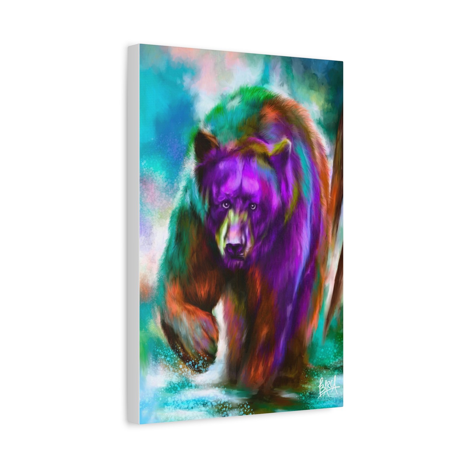 Animal Art Canvas - Portrait Vibrant Bear Canvas Art, Colorful Wall Decor, Animal Lover Gift, Colorful Home Decor, Wildlife Artwork, Unique Art Piece - Image 14