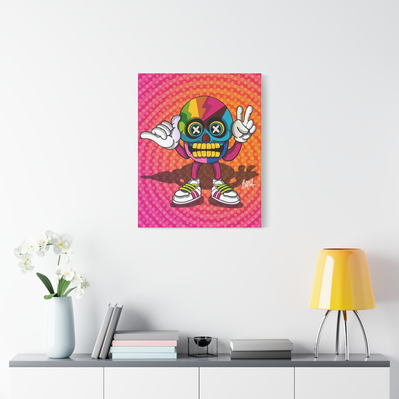 Other Art Portrait - Colorful Skull Canvas Art Print, Psychedelic Wall Decor, Unique Gift for Art Lovers, Vibrant Home Decor, Fun Room Accent - Image 27