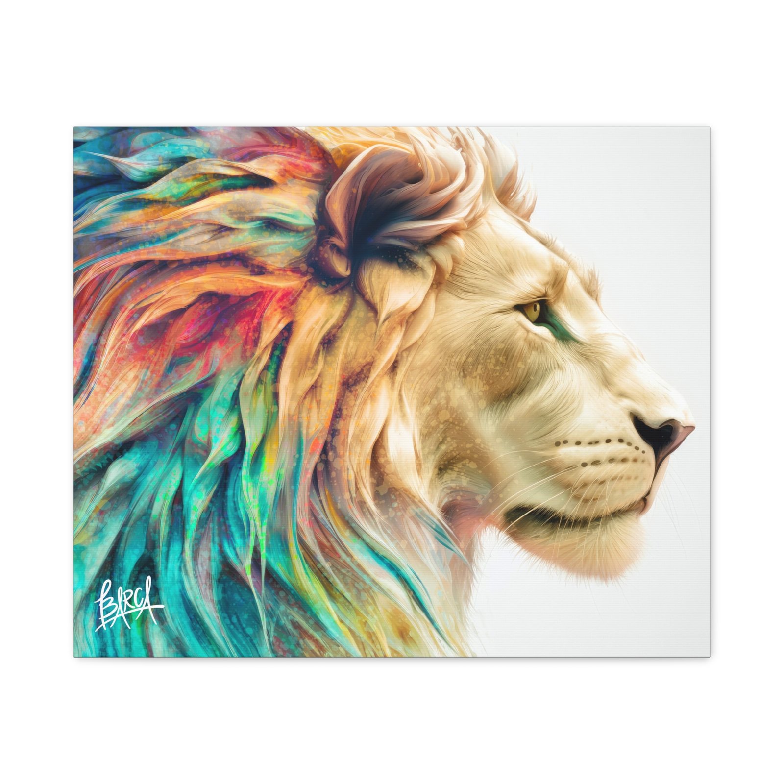 Animal Art Canvas - Vibrant Lion Canvas Wall Art, Colorful Stretched Canvas, Home Decor, Animal Art, Gift for Animal Lovers, Living Room Decoration - Image 25