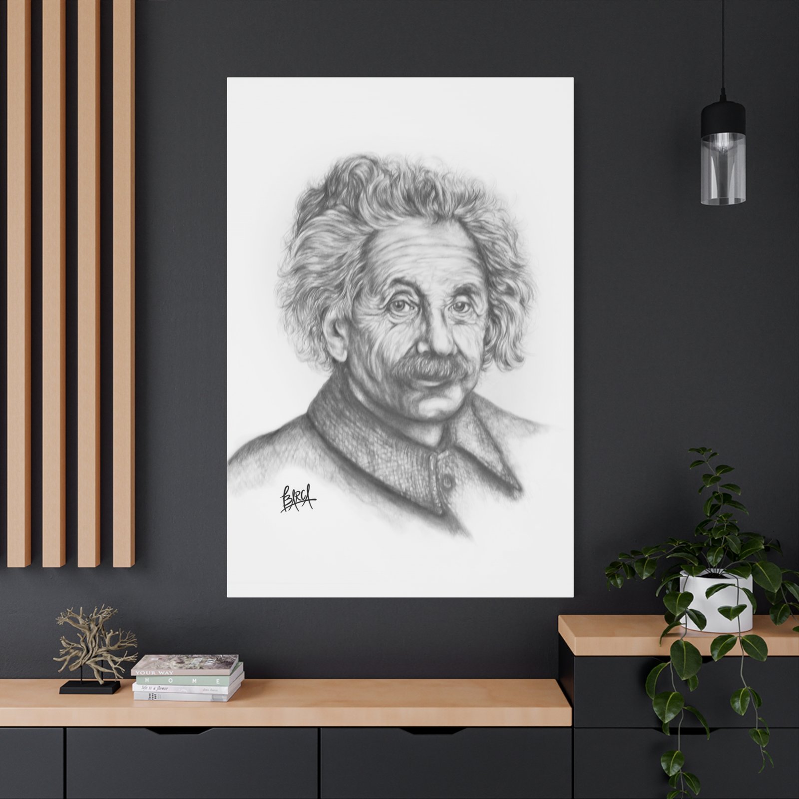 Graphite Pencil Sketch - Stylish Matte Canvas Print, Einstein Art Decor, Wall Art, Office Decor, Educational Gift, Art Lover Gift - Image 60