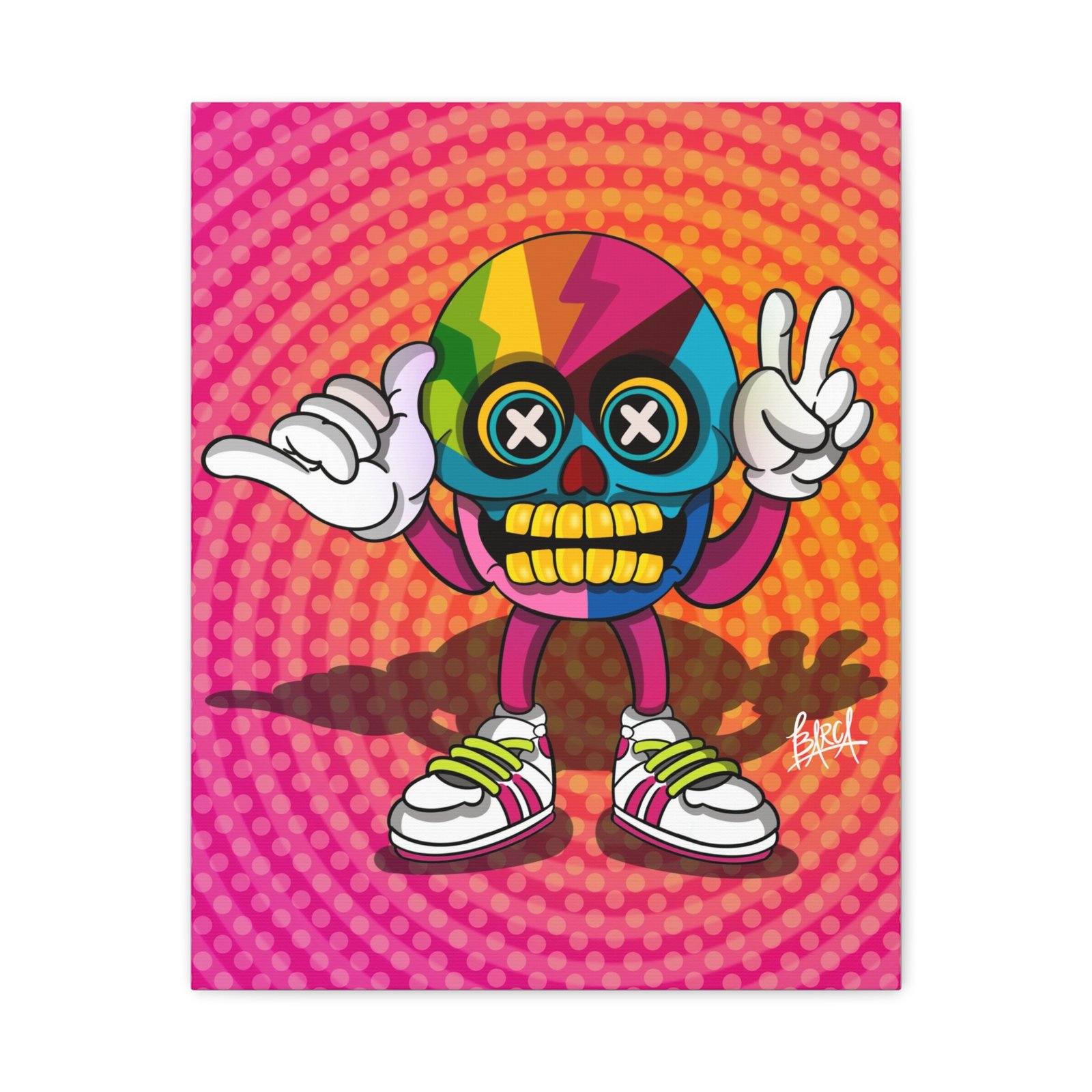 Other Art Portrait - Colorful Skull Canvas Art Print, Psychedelic Wall Decor, Unique Gift for Art Lovers, Vibrant Home Decor, Fun Room Accent - Image 13