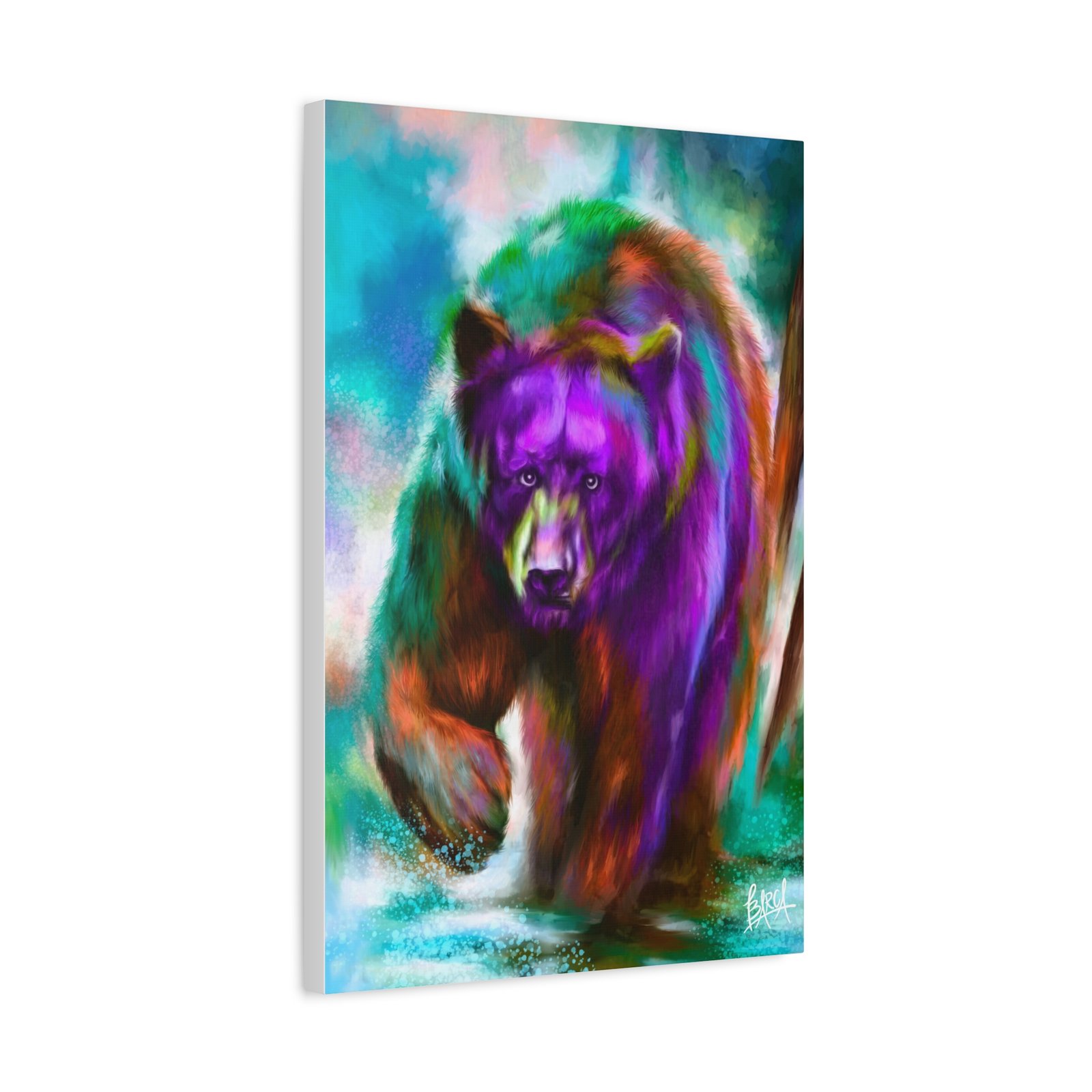 Animal Art Canvas - Portrait Vibrant Bear Canvas Art, Colorful Wall Decor, Animal Lover Gift, Colorful Home Decor, Wildlife Artwork, Unique Art Piece - Image 22
