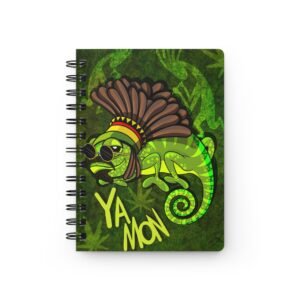 Chamo Pop Art - Spiral Bound Journal with Vibrant Rasta Chameleon Design, Tropical Vibes, Ideal for Artists, Gift for Nature Lovers, Journaling, Sketching, [...]