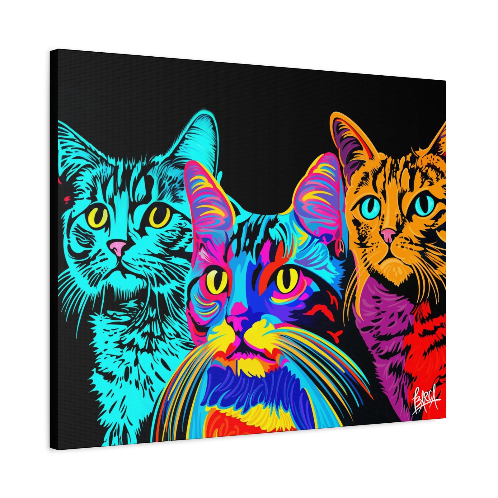 Animal Art Canvas - Vibrant Cat Canvas Print, Colorful Cat Wall Art, Home Decor for Cat Lovers, Pet Lover Gift, Colorful Cat Portraits - Image 50