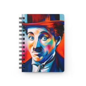 Others Portrait Painting - Colorful Spiral Bound Charlie Chaplin Art Journal, Artistic Journal, Creative Notebook, Unique Gifts for Writers, Sketchbook for Artists
