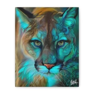 Animal Art Canvas - Portrait Vibrant Stretched Canvas Art | Colorful Animal Wall Decor, Unique Home Decor, Gift for Animal Lovers, Nature Art, Modern Art Style