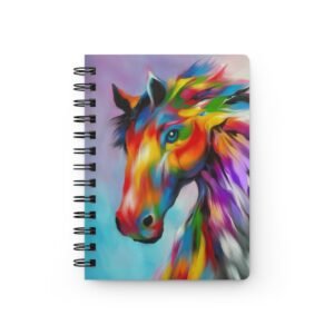 Animal Art Horse - Colorful Horse Spiral Bound Journal