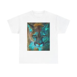 T-Shirts -  Cool Cat Art Tee, Unisex Heavy Cotton Tee, Animal Lover Gift, Unique Graphic Tee, Nature Art Shirt, Casual Everyday Wear